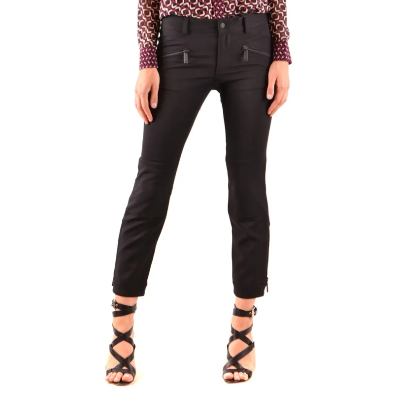 Dsquared2  Cropped Trousers With Zippered Pockets Black