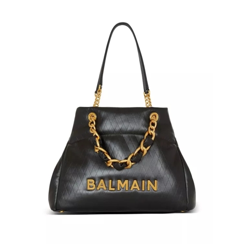 Balmain 1945 Soft Tote Black Bag Black Fourre-tout