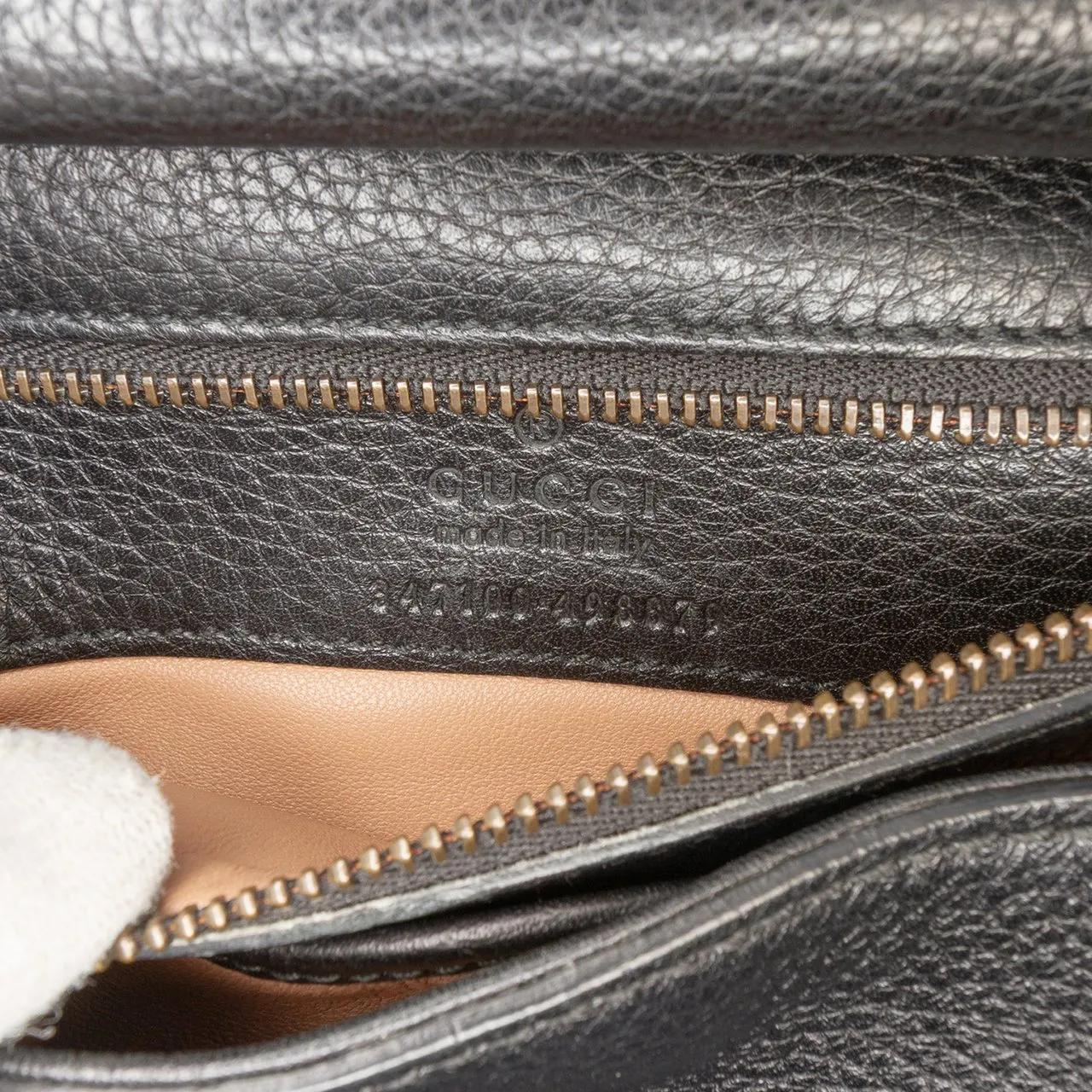 Thumbnail - Gucci Hobo Bags - Small Leather Bamboo Nouveau Fringe Crossbody - Gr. unisize - in Schwarz - für Damen