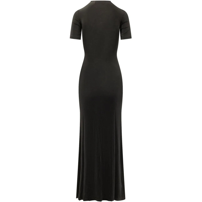 Marine Serre Robe longue Moon Hole Long Dress schwarz(Image 2)