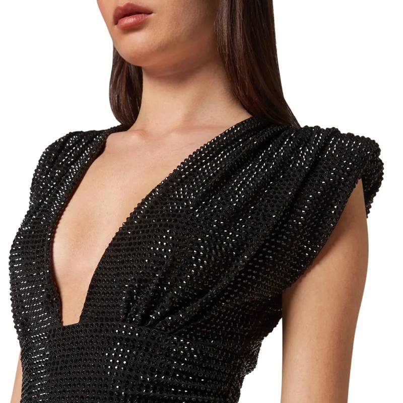 Philipp Plein Minikleid Minikleid Mit Schmucksteinen schwarz(Image 4)