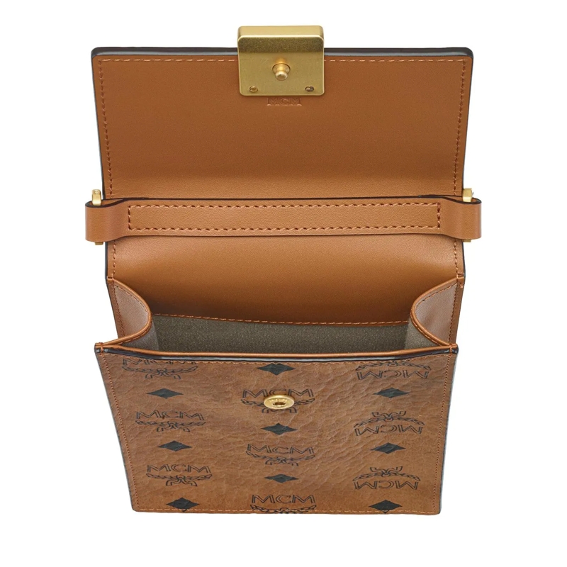 MCM Handyhülle Aren Visetos Lanyard Fff Co Cognac(Image 4)