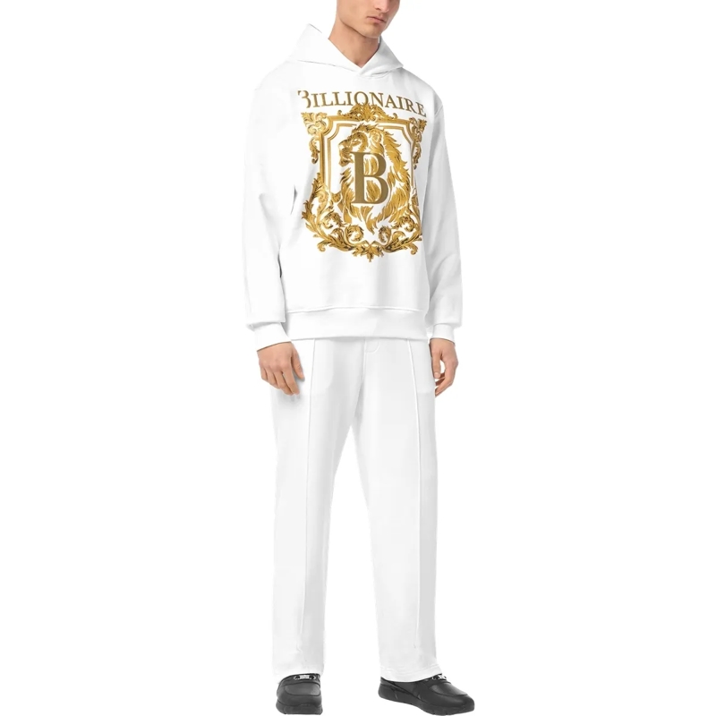 BILLIONAIRE Top Hoodie Lion weiss(Image 3)