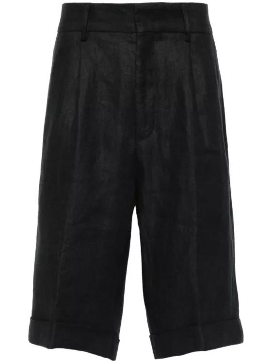 Thumbnail - Peserico - Pressed-Crease Linen Shorts - Größe 56 - blau