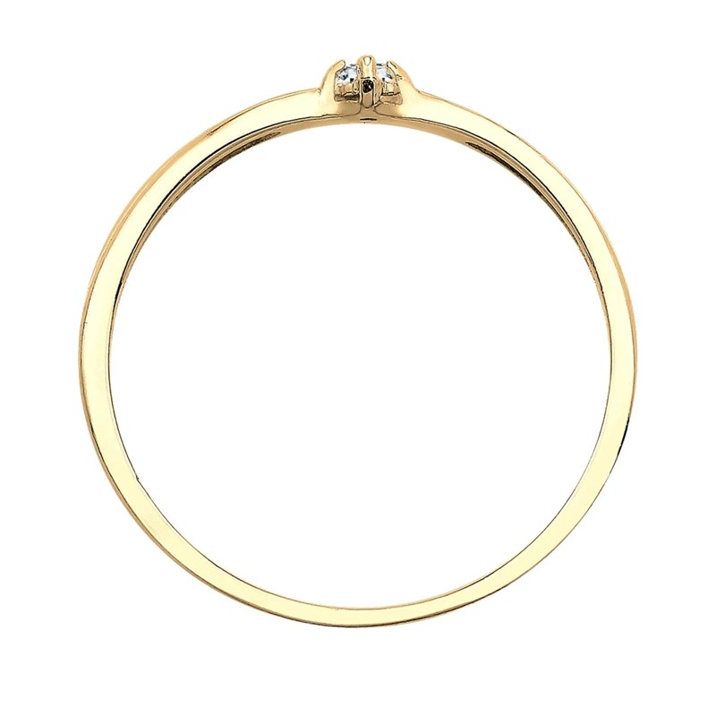 Elli Diamantring Ring Verlobung Welle Diamant (0.03 ct.) 585 Gelbgo gold(Image 3)
