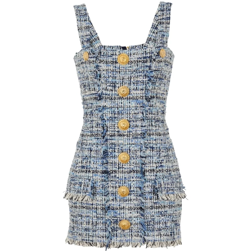 Balmain Midikleid Dresses Light Blue Denim blau