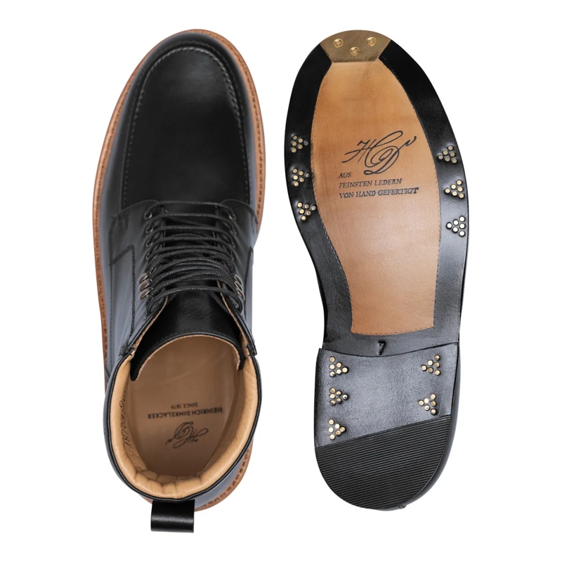 Heinrich Dinkelacker Schnürstiefel Boots Rio Plain BC- Klassischer Schnürboot für B schwarz(Image 4)