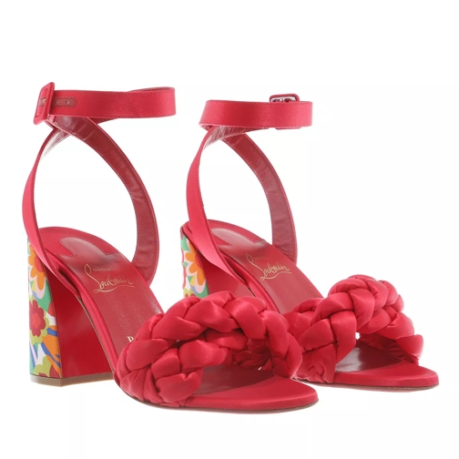 Christian Louboutin Brio 85MM Sandals Red Multicolor Strappy sandaal