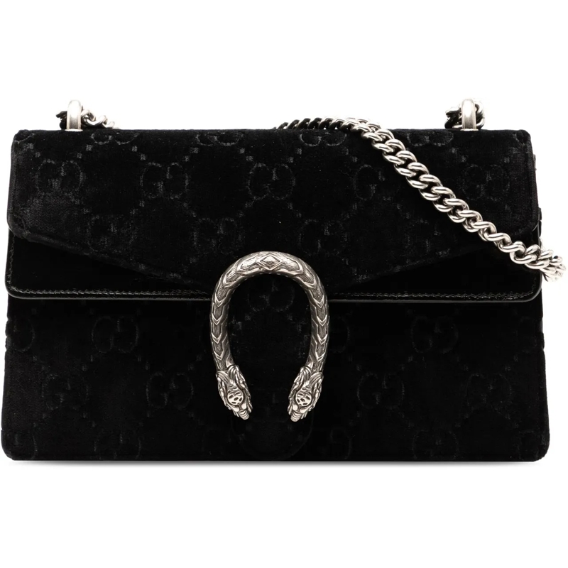 Gucci Schultertasche Small Velvet Dionysus Shoulder Bag schwarz