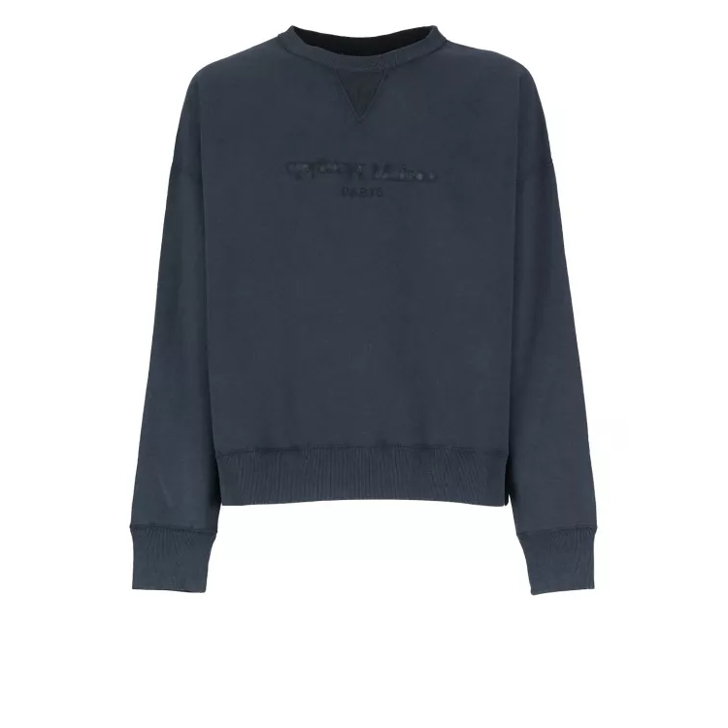 Maison Margiela Sweatshirt With Inverse Logo Blue 