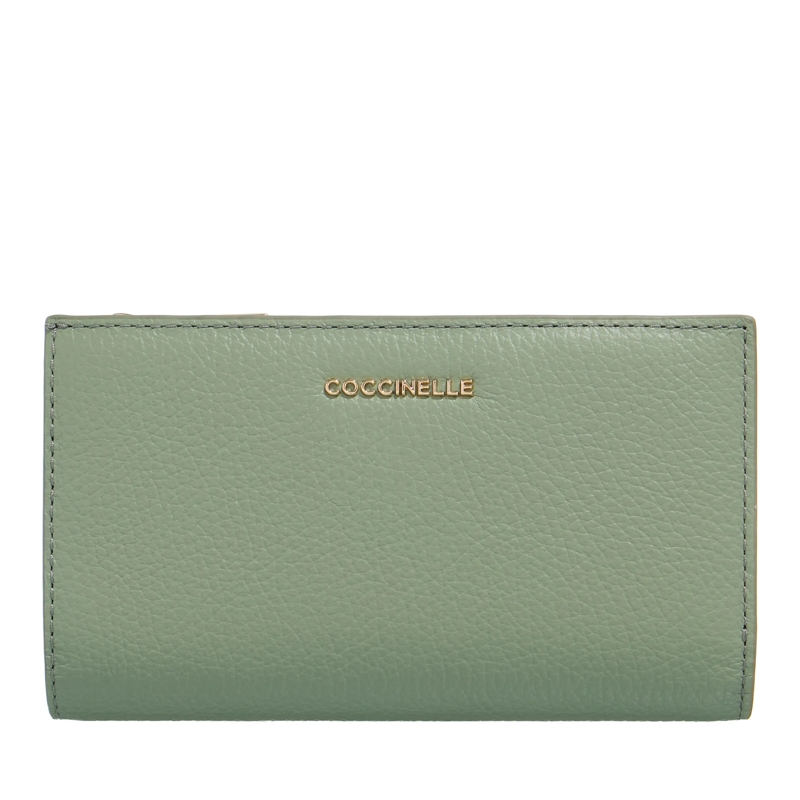 Coccinelle Tri-Fold-Portemonnaie Metallic Soft Greenery