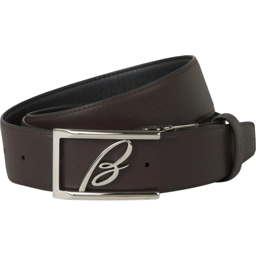 Brioni Ledergürtel Reversible Leather Belt schwarz