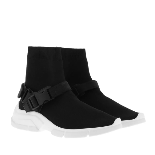 Prada Fabric Buckle High-Top Sneakers Black/White Low-Top Sneaker