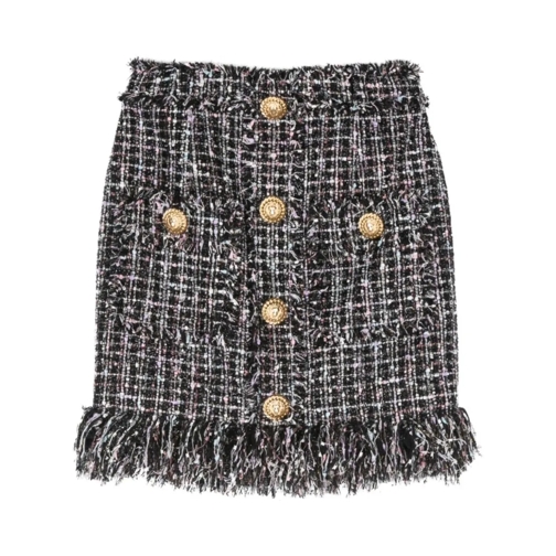 Balmain Mini-Röcke Tweed Mini Skirt Black