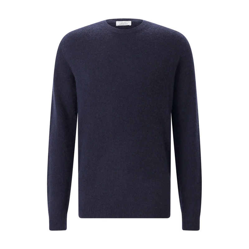 Roberto Collina Pullover Pullover aus Kaschmir-Seide-Mix dunkelblau