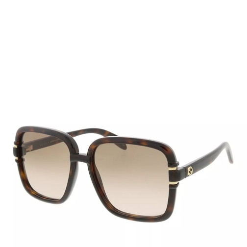 Gucci GG1066S-002 59 Woman Injection Havana-Brown Zonnebril