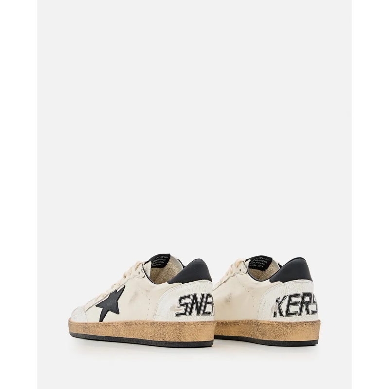 Golden Goose Lage-top sneaker Ballstar Nappa Upper Leather Star And Heel Crack T White(Image 4)