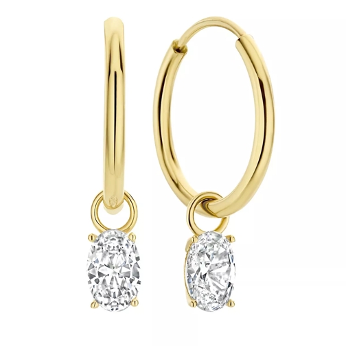 Isabel Bernard Baguette Genevieve 14 karat hoop earrings Gold Créole