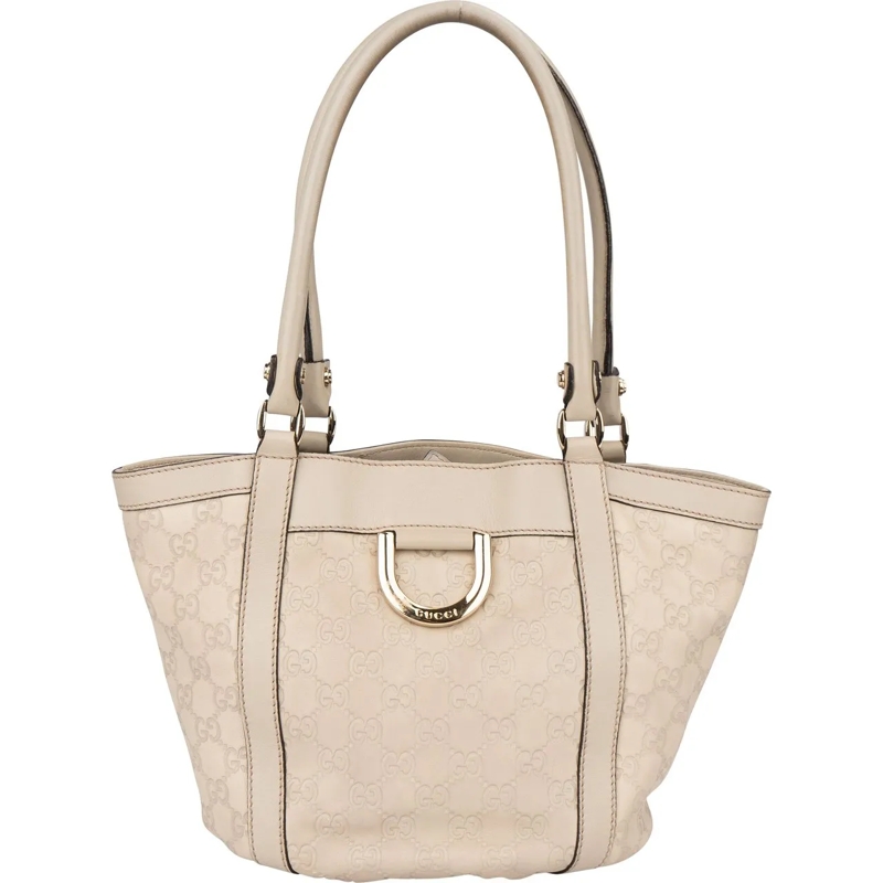 Gucci Schultertasche Gucci GG Leather Monogram Abbey Handbag weiß