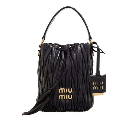 Miu Miu Bucket Bag Made Of Matelless Nappa Leather Black Buideltas