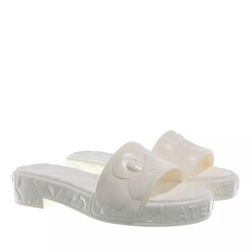 Valentino Garavani Atelier 03 Rose Edition Flat Slides White Slide