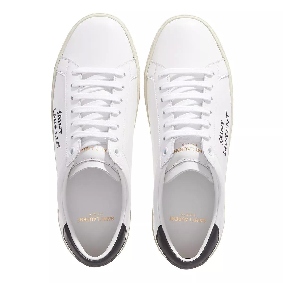 Black and white saint laurent sneakers hotsell