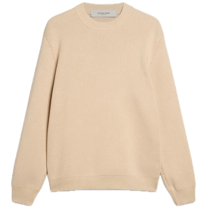 Golden Goose Pullover pull beige logo rug beige