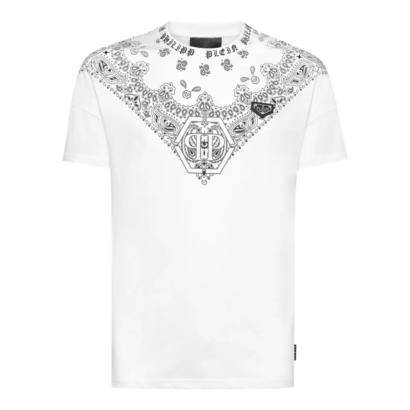 Philipp Plein T-Shirt T-Shirt Paisley weiss