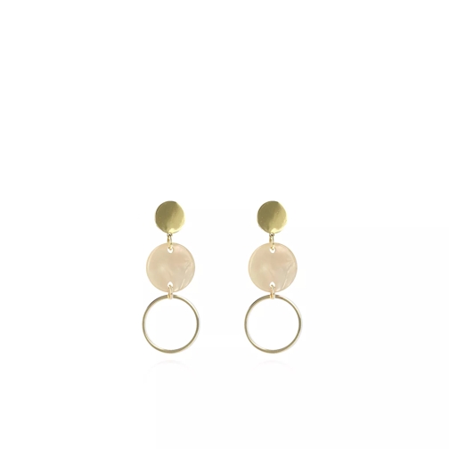 LOTT.gioielli Earrings Resin Element Round XS Sand Gold Ohrhänger