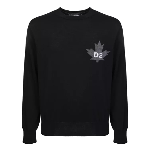 Dsquared2 Maple Leaf Black Sweater Black 