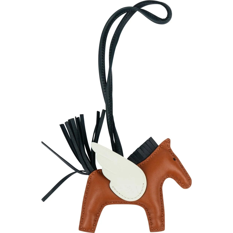 Hermès  Hermes Tricolor Leather Rodeo PM Pegasus Pendant braun
