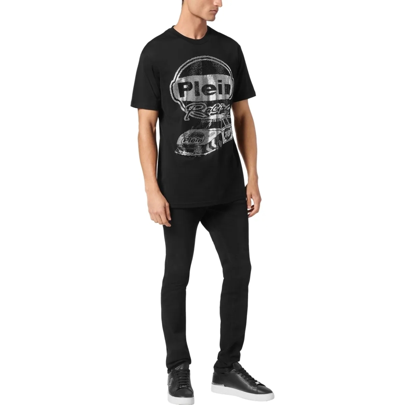 Philipp Plein T-Shirt T-Shirt Racing Mit Schmucksteinen schwarz(Image 14)