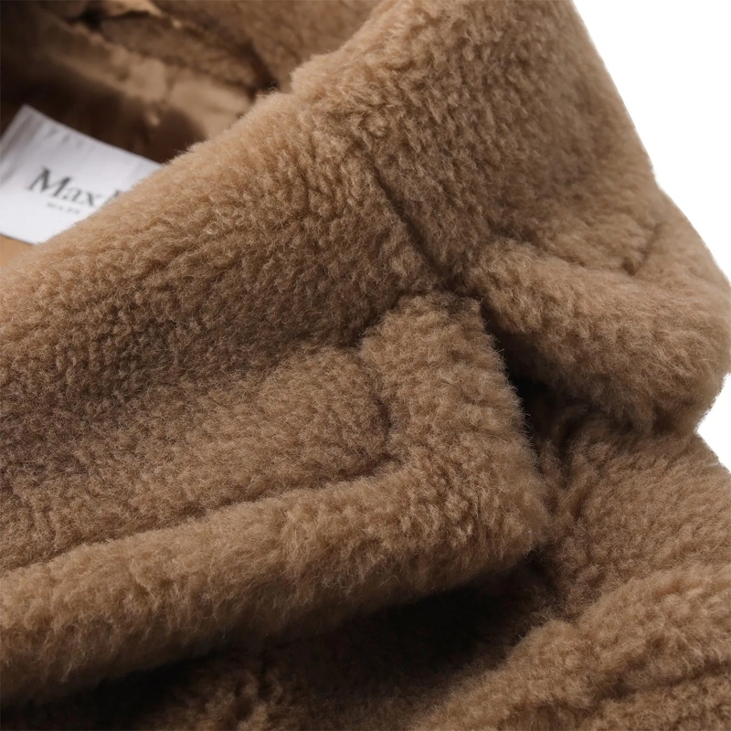 Max Mara Wintermantel Mantel Teddy aus Wolle & Seide braun(Image 5)