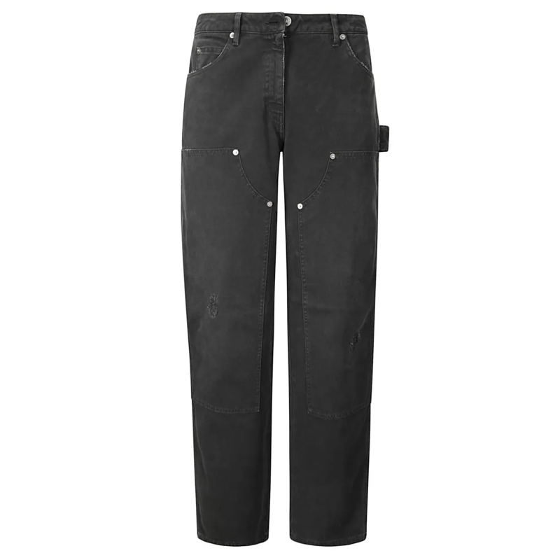Golden Goose Jeans Journey Marley Work Pant Cotton Destroyed Black