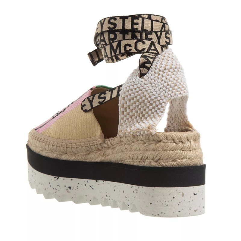Stella McCartney Espadrilles Gaia Striped Raffia Platform Espadrilles Natural/Green(Image 2)