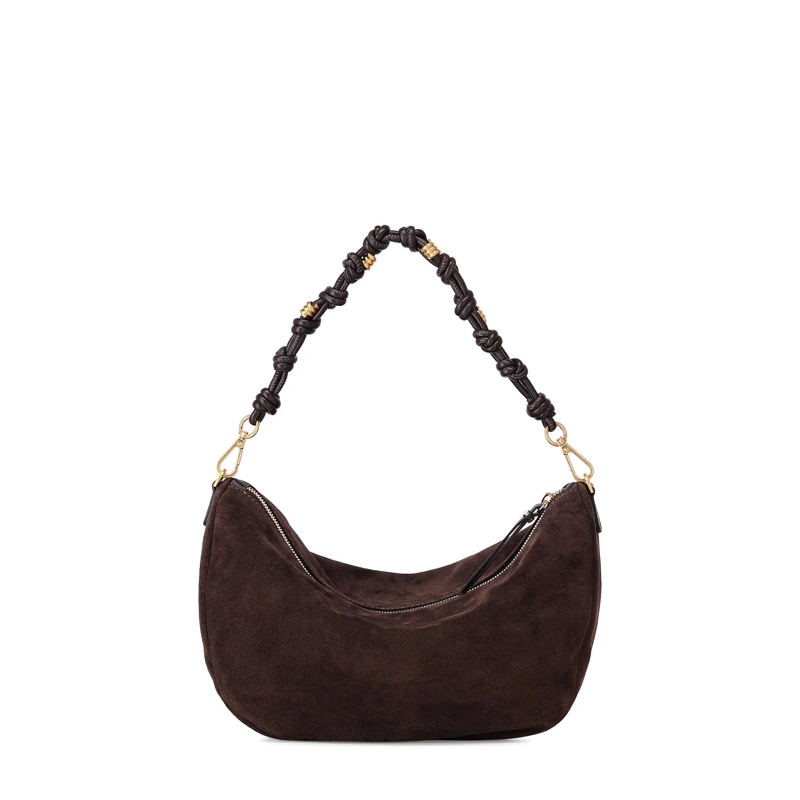 Gianni Chiarini Sac à bandoulière Tasche Cleo aus Veloursleder braun(Image 2)