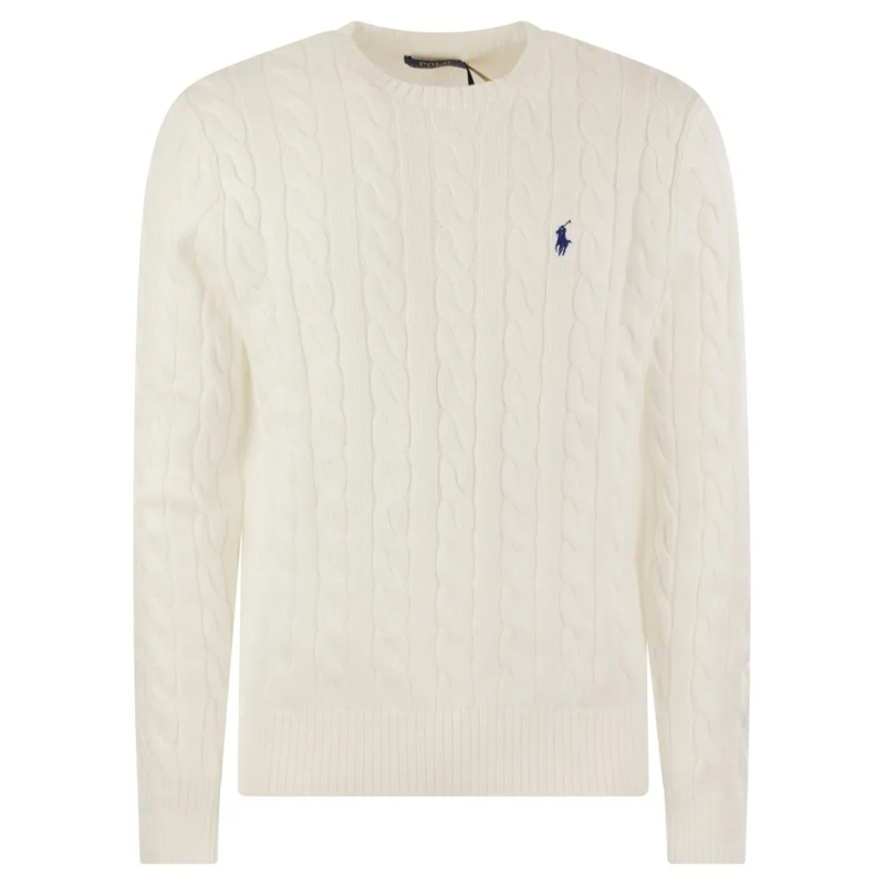 Polo Ralph Lauren Pullover Plaited Cotton Jersey White