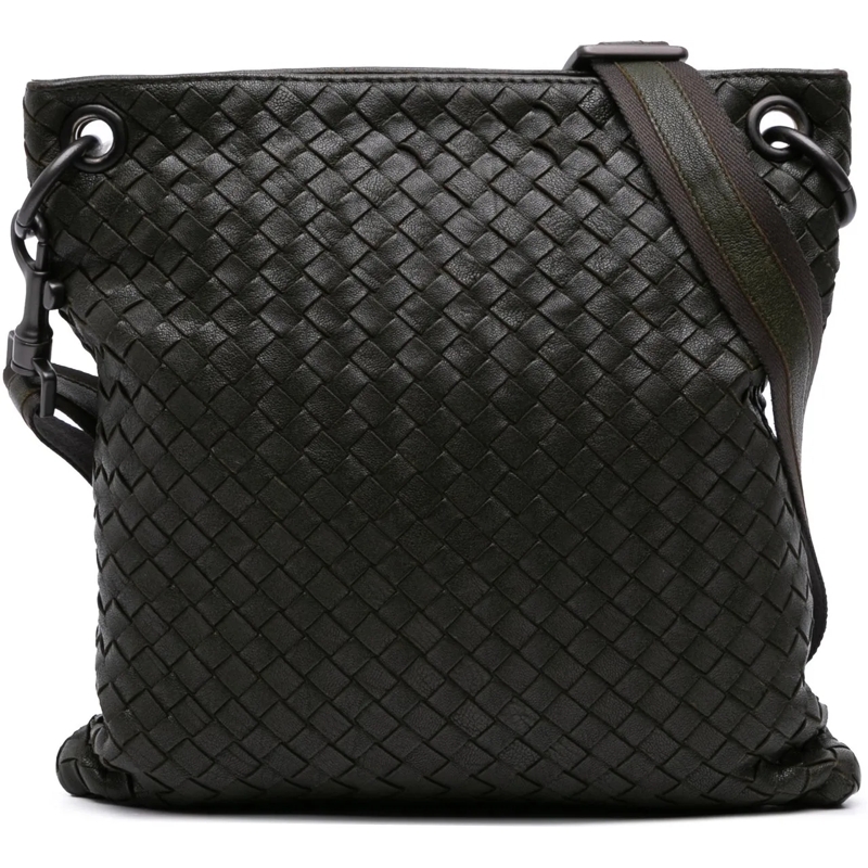 Bottega Veneta Schultertasche Nappa Intrecciato Crossbody grün