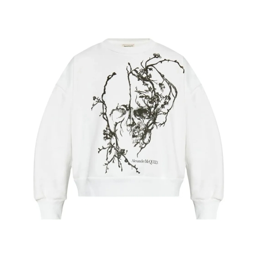 Alexander McQueen White Graphic-Print Blouse White Hemden