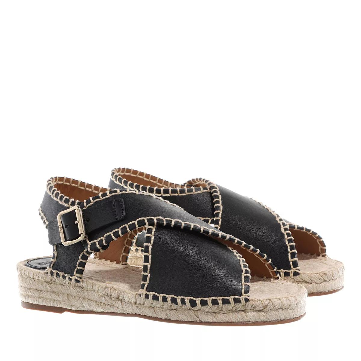 Chloé Espadrilles - Lucinda Flat Espadrille - Gr. 39 (EU) - in Schwarz - für Damen