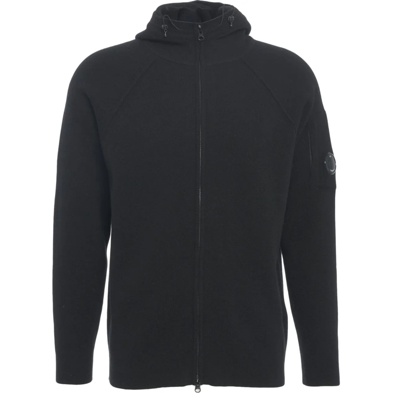 CP Company Doudoune Knit hooded jacket schwarz
