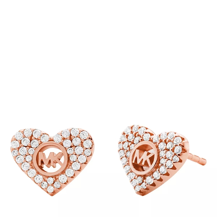 Michael kors sterling rose gold pave stud earrings on sale