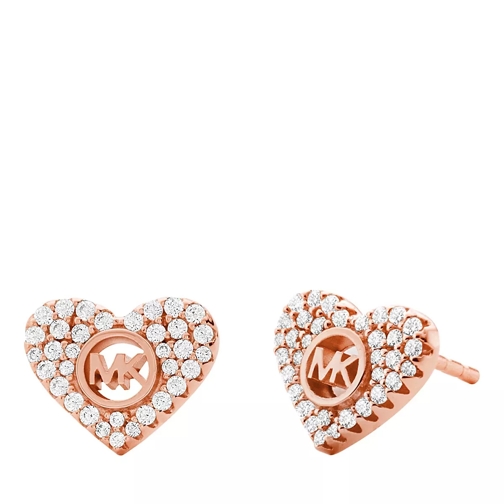 Michael Kors Pavé Heart Stud Earring 14k Rose Gold-Plated Sterling Silver Stud