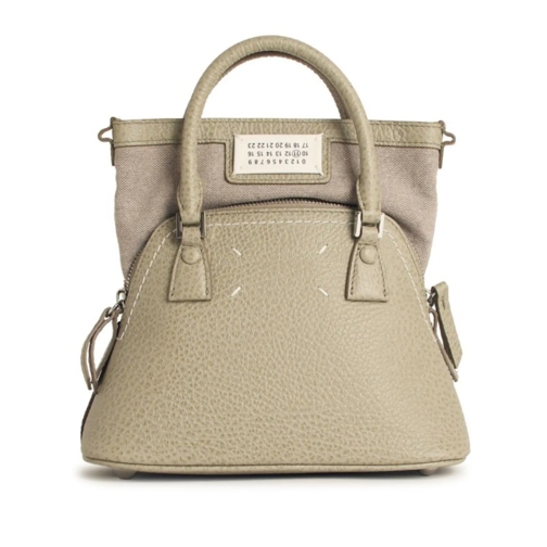 Maison Margiela Schultertasche Micro '5Ac' Leather Bag Neutrals