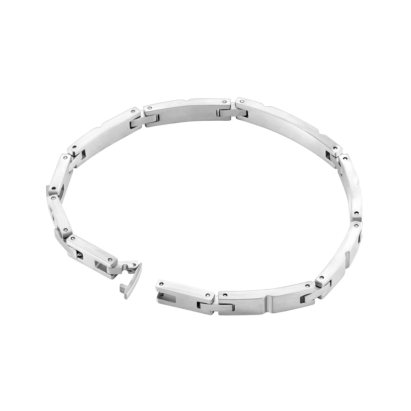 Police Armband Armband Flatforge- Herrenarmband- Farbe: silber silber(Image 3)