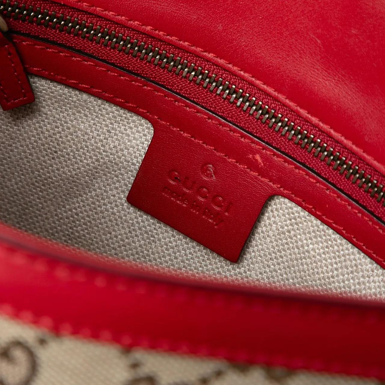 Thumbnail - Gucci Hobo Bags - Medium GG Canvas Lady Web Crossbody - Gr. unisize - in Braun - für Damen