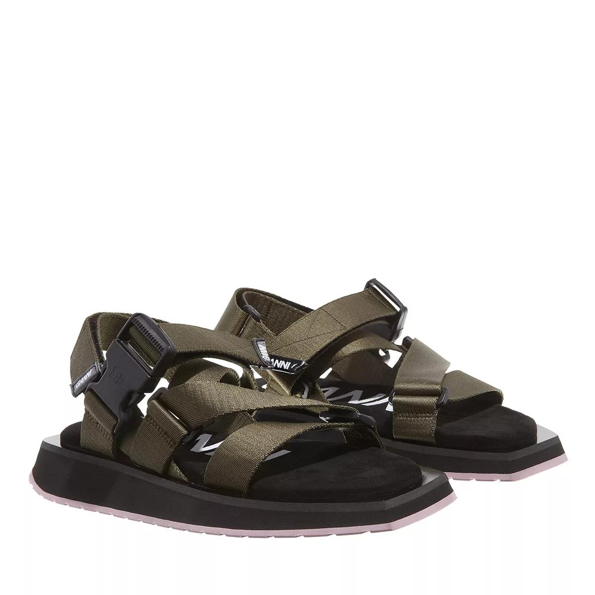 GANNI Sandalen & Sandaletten - Performance Webbing Sandal - Gr. 36 (EU) - in Grün - für Damen