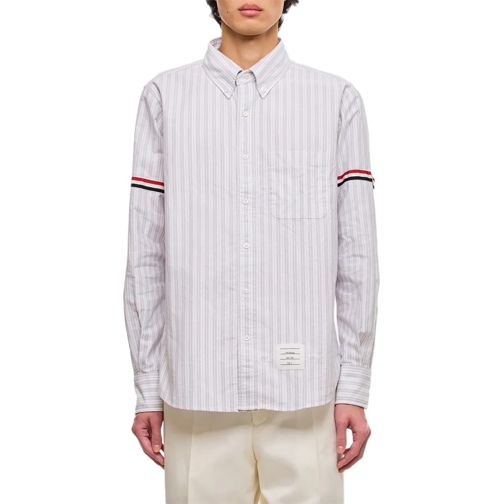 Thom Browne Shirts Straight Fit Cotton Shirt Grey