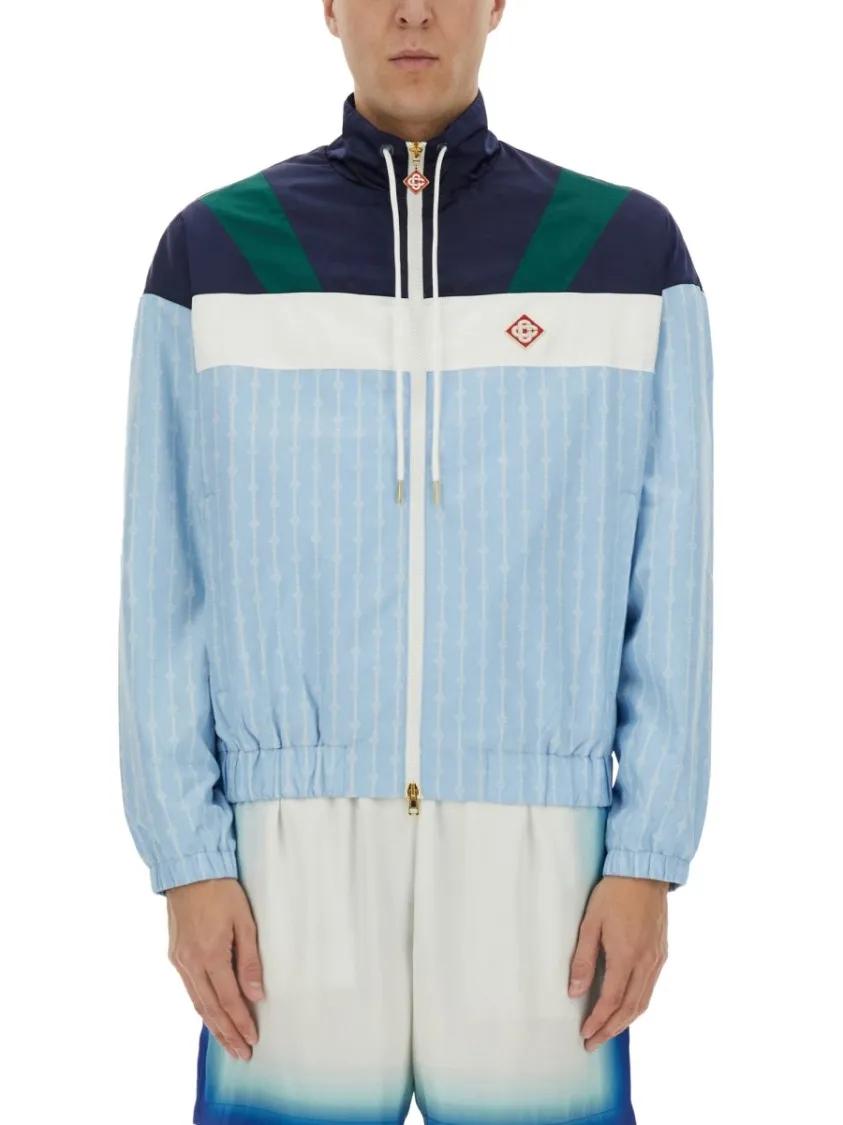 Thumbnail - Casablanca - "Pinstripe Laurel" Track Jacket - Größe L - blue