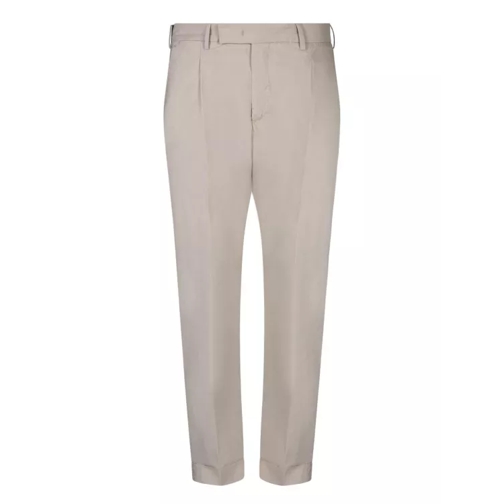 Pt Torino Blend Cotton Trousers Grey 